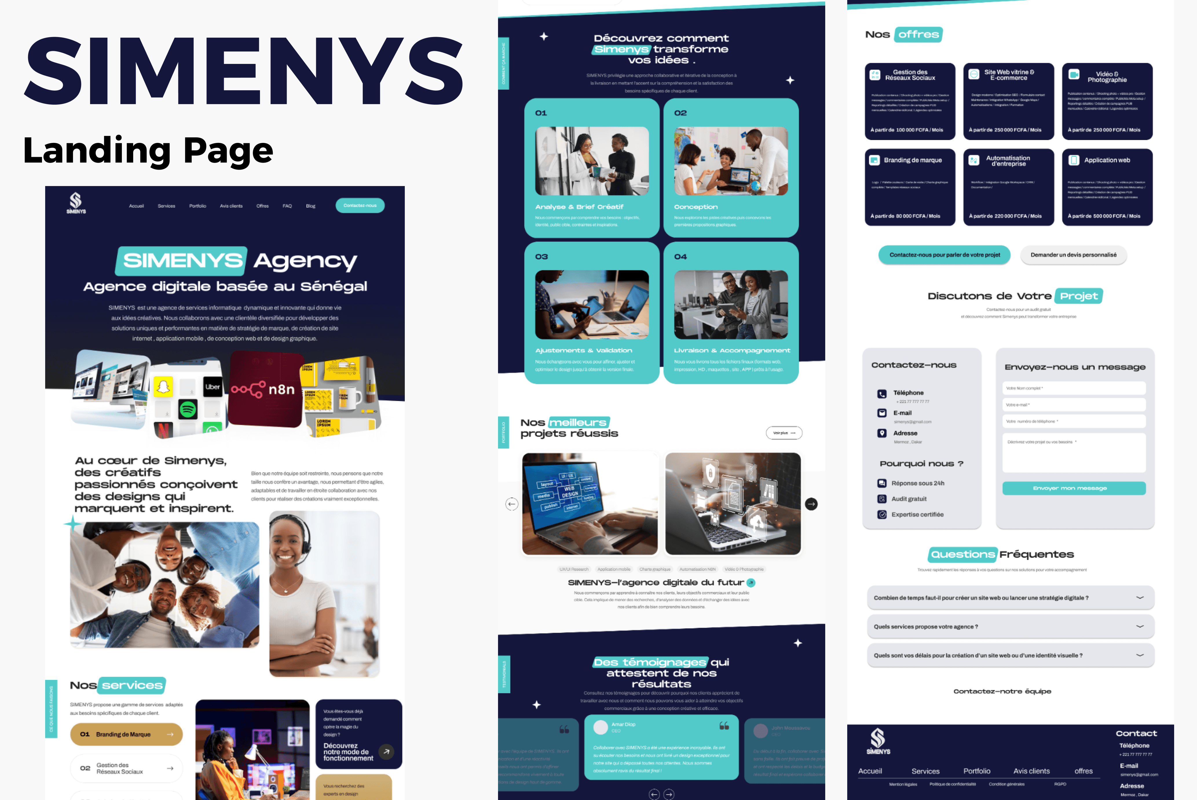 Projet site web landing page 